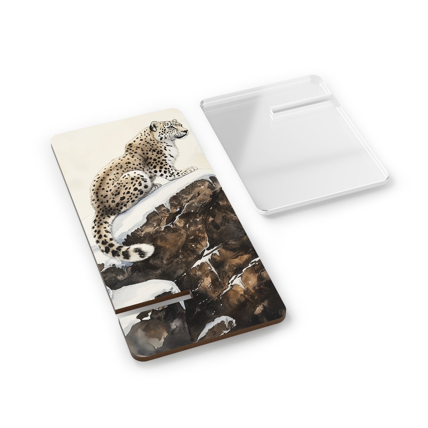 Majestic Snow Leopard Stand for Smartphones
