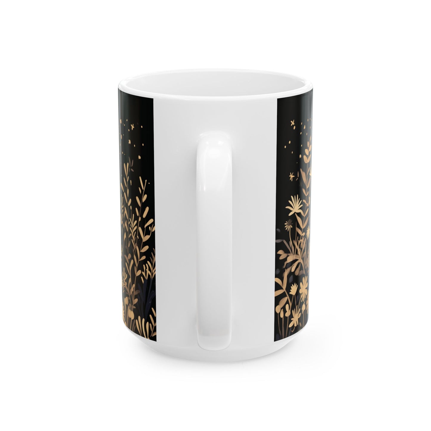 Golden Moonlit Raccoons Ceramic Mug