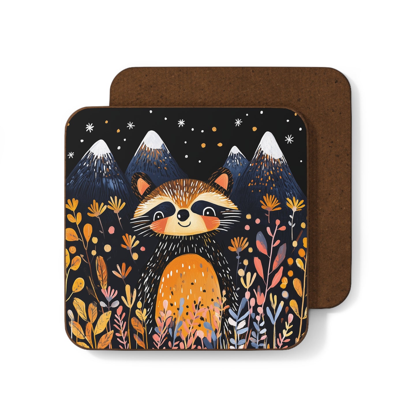 Starlit Meadow Raccoon Coaster