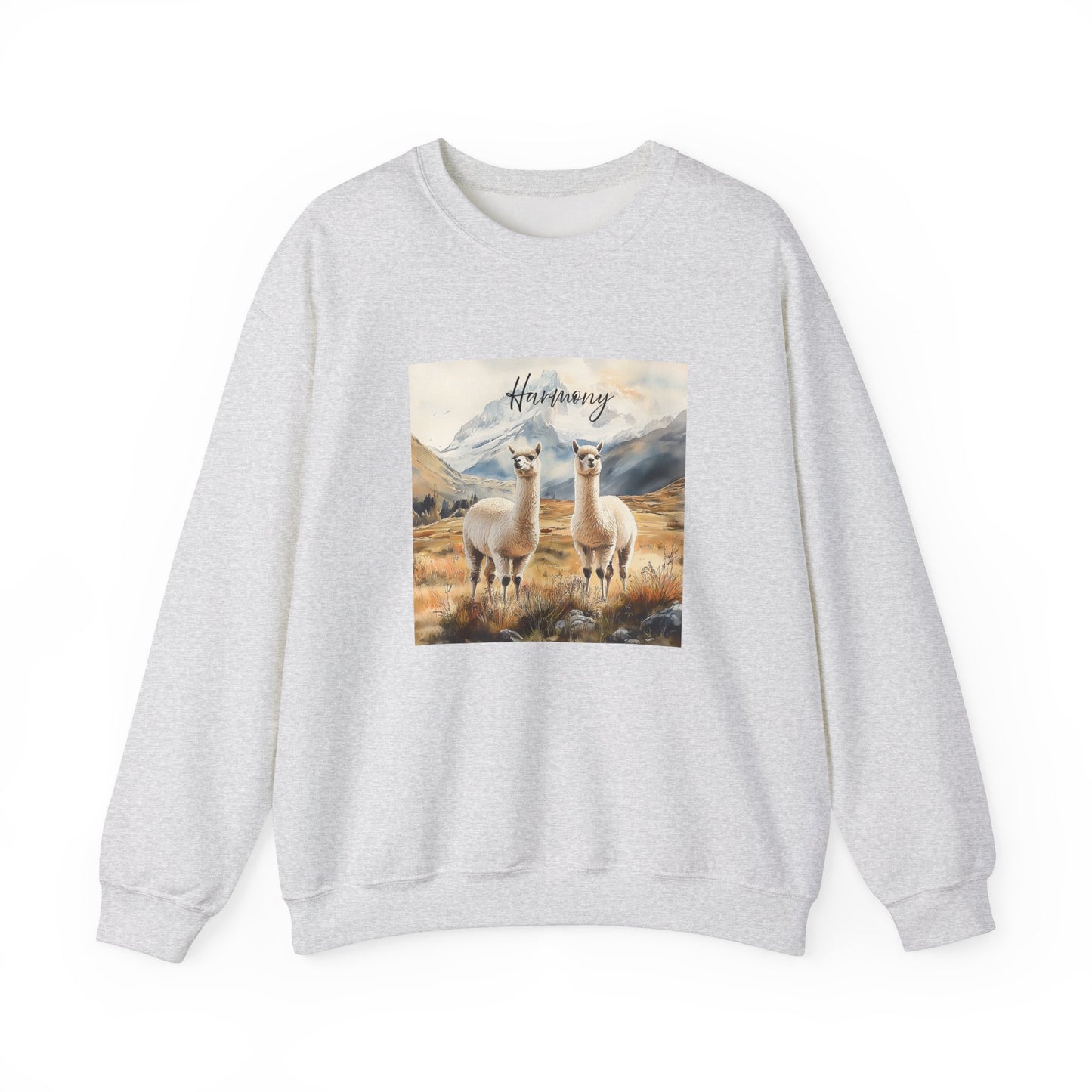 Alpaca Harmony Nature-inspired Crewneck Ash
