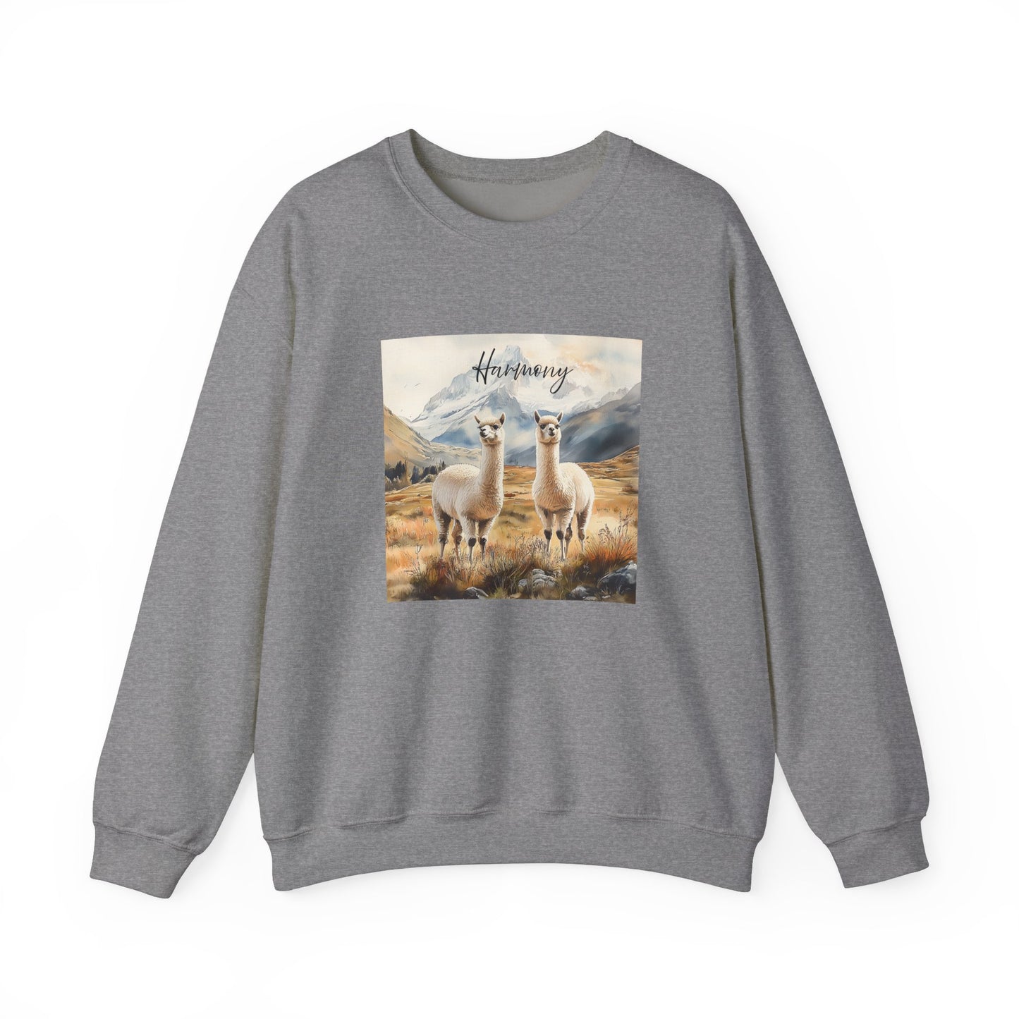 Alpaca Harmony Nature-inspired Crewneck Graphite Heather