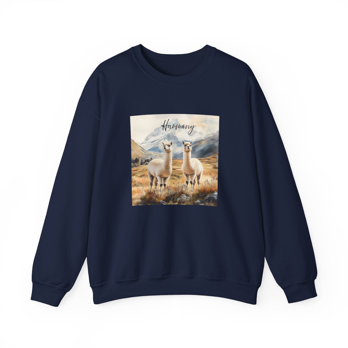 Alpaca Harmony Nature-inspired Crewneck Navy