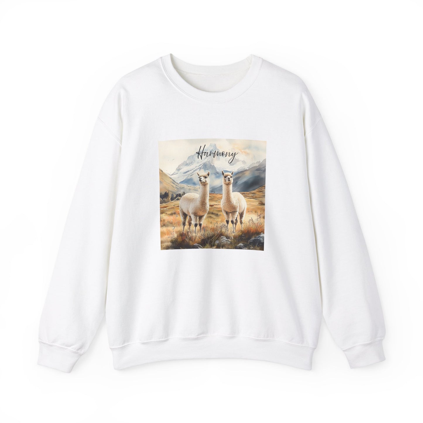 Alpaca Harmony Nature-inspired Crewneck White