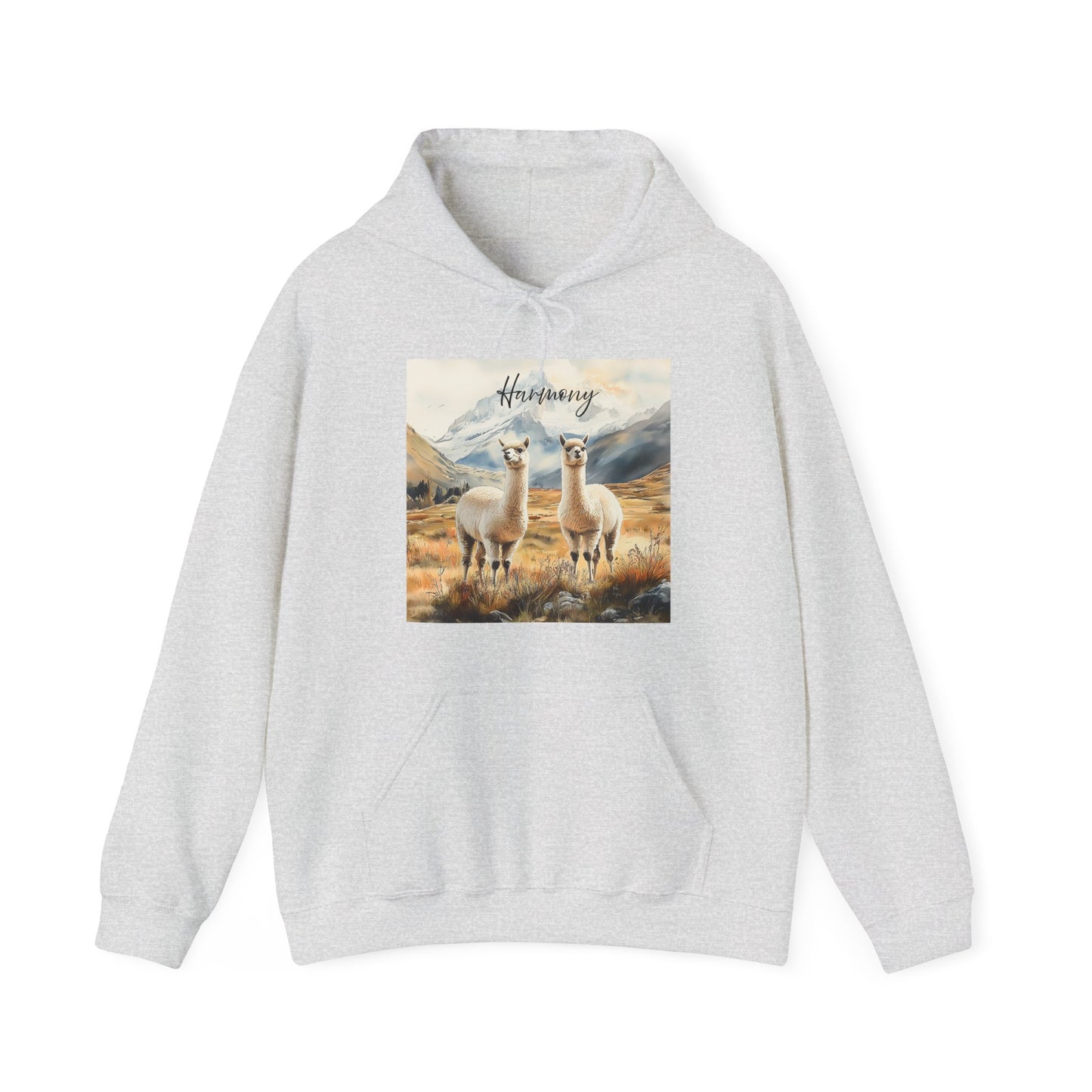 Alpaca Harmony Nature-inspired Hooded Ash
