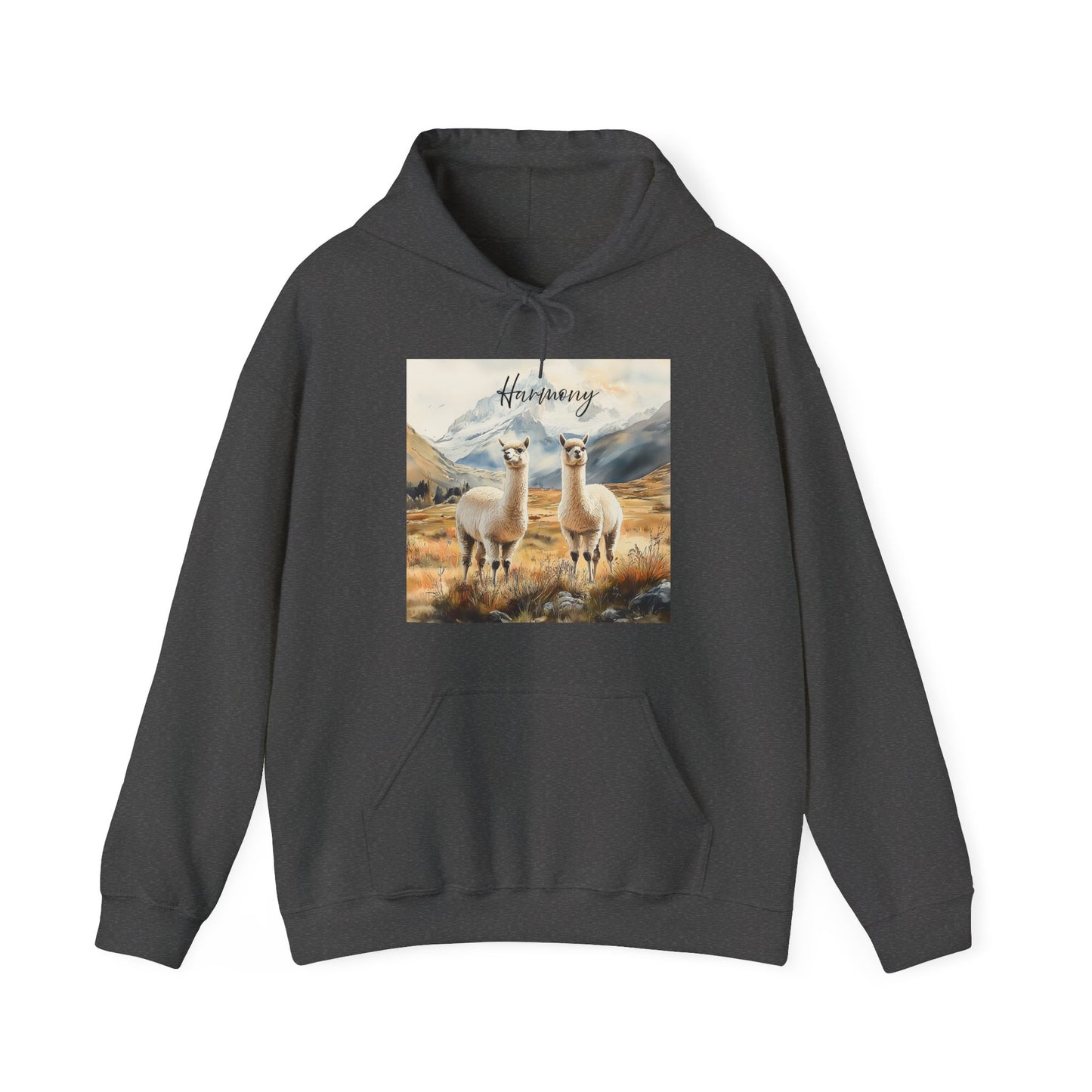 Alpaca Harmony Nature-inspired Hooded Dark Heather