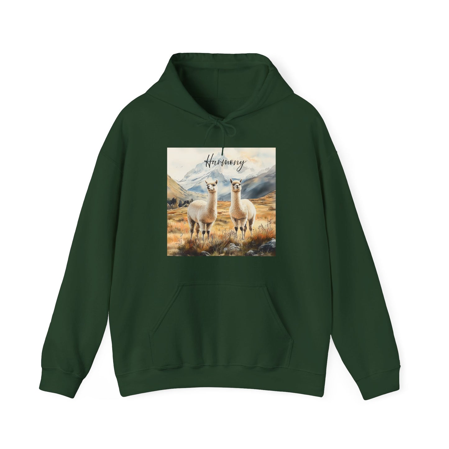 Alpaca Harmony Nature-inspired Hooded Forest Green