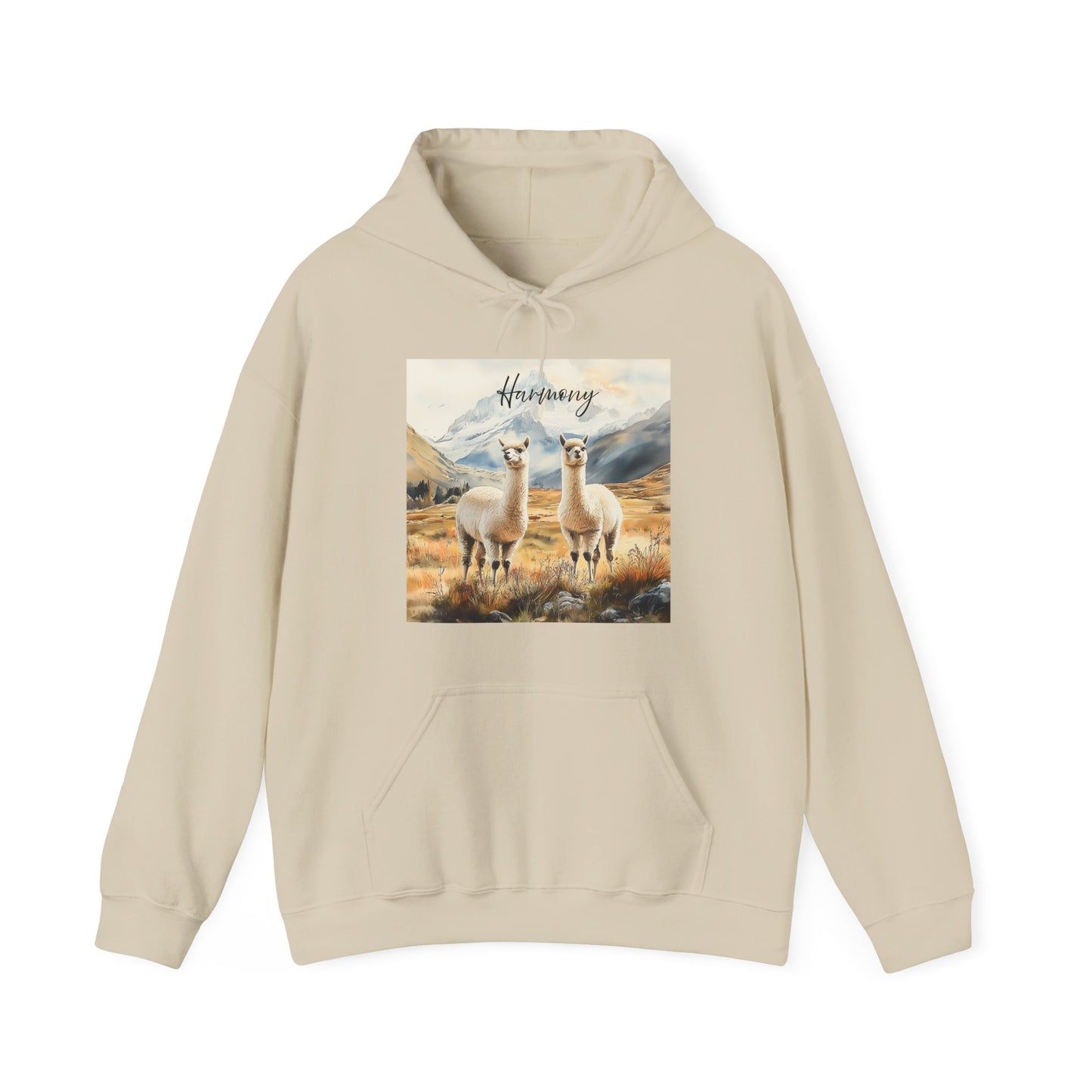 Alpaca Harmony Nature-inspired Hooded Sand