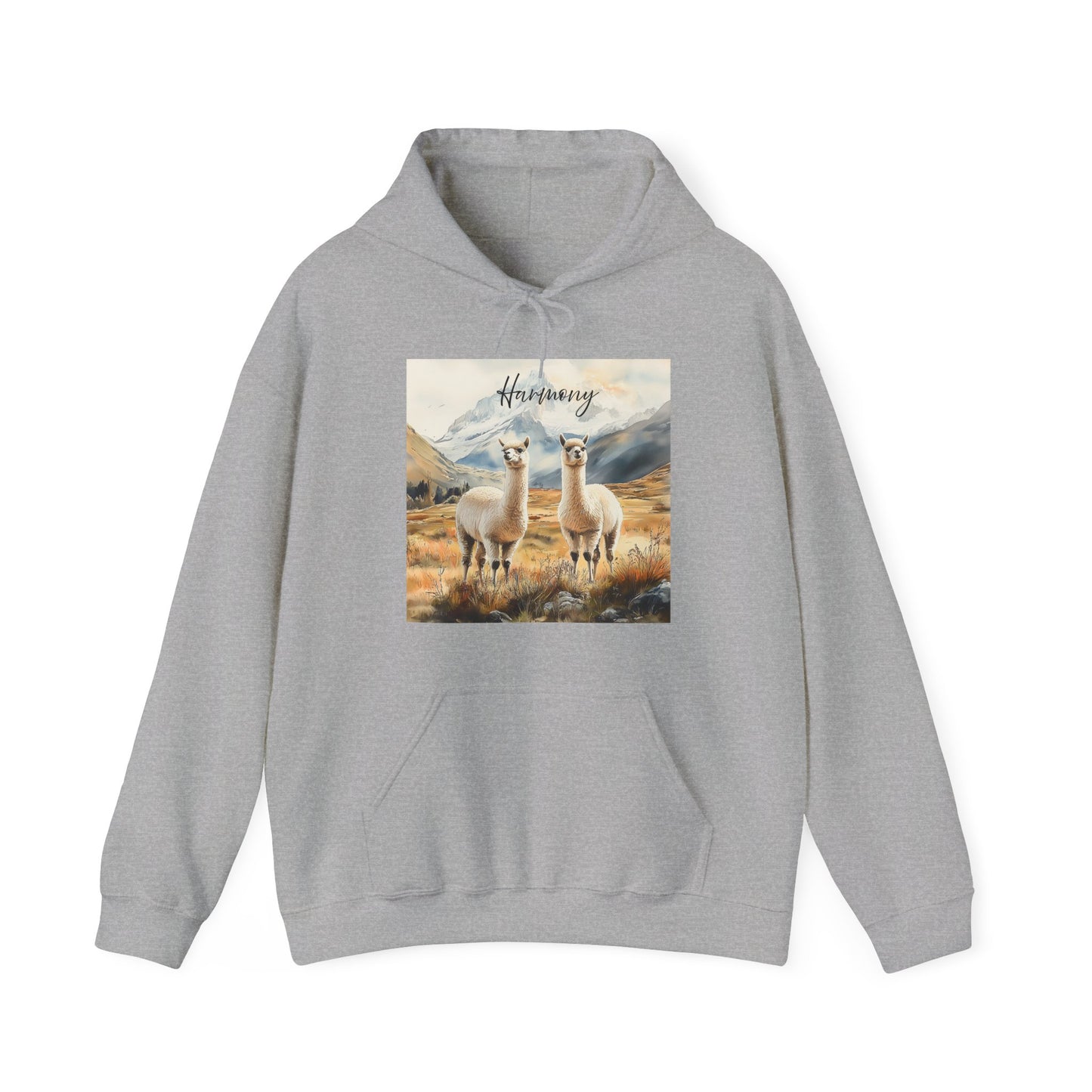 Alpaca Harmony Nature-inspired Hooded Sport Grey