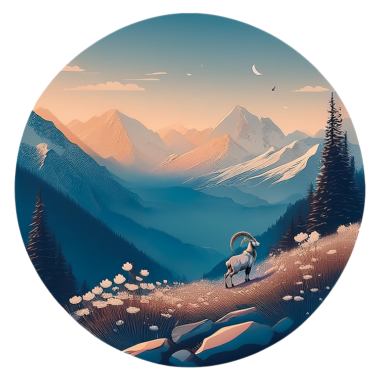 Alpine Mountain Goat Nature-inspired - Image