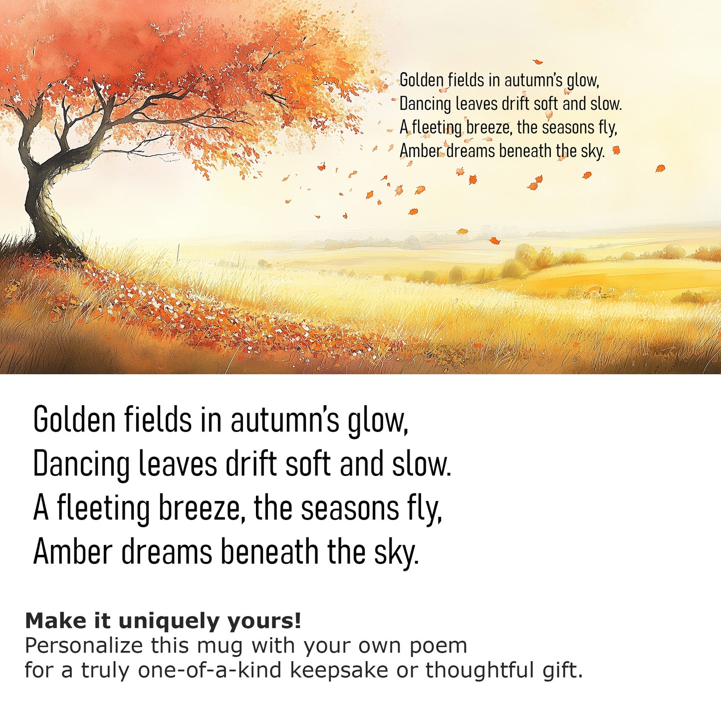 Amber's Dreams nature-inspired Poetry Mug 15 oz - Poem