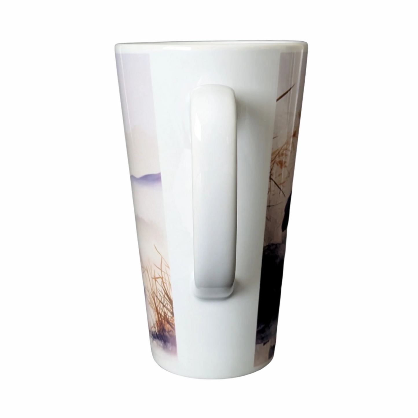 Blue Heron Latte Mug 17 oz - Back