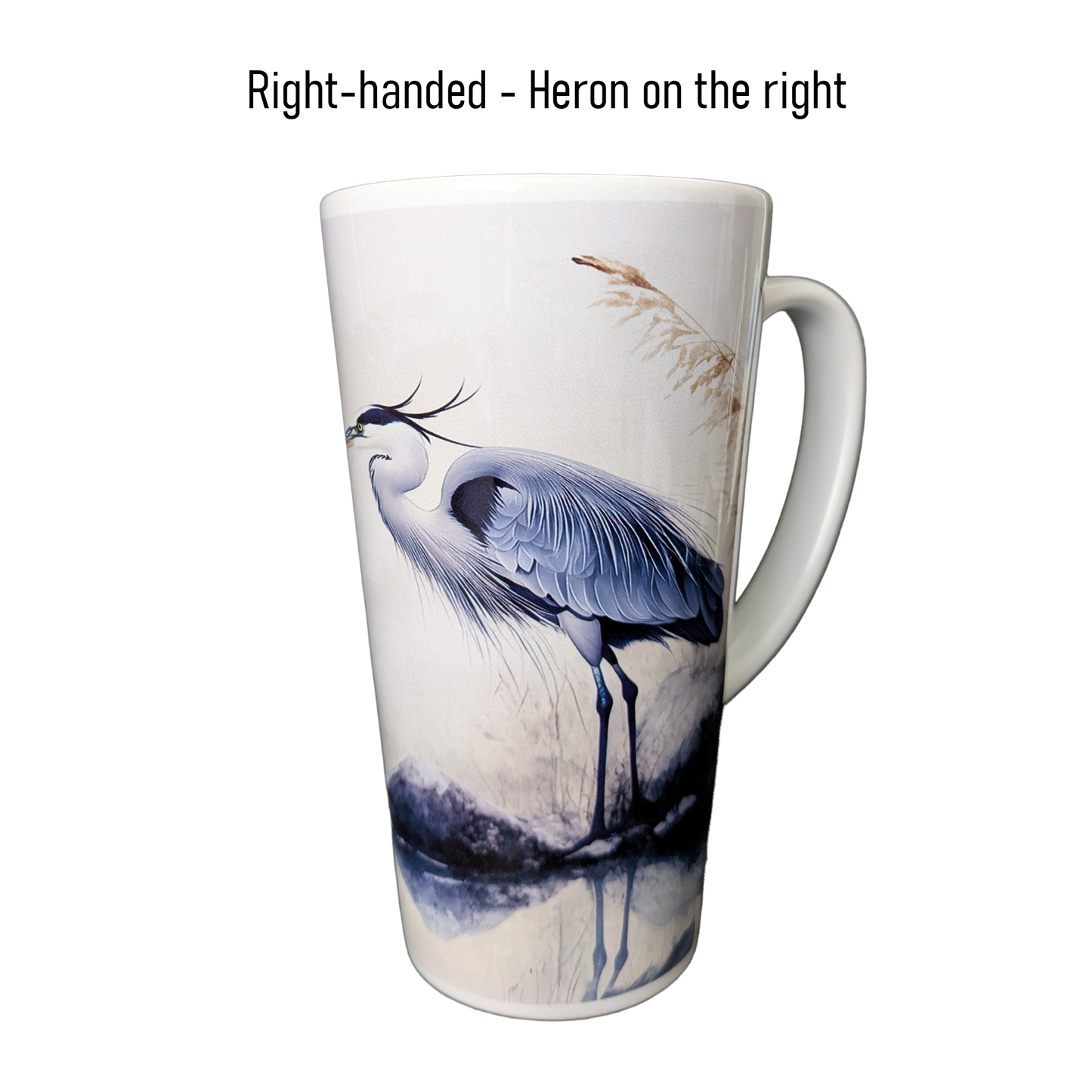 Blue Heron 17 oz Latte Mug & Handmade Gift Box – Perfect Gift for Bird Lovers