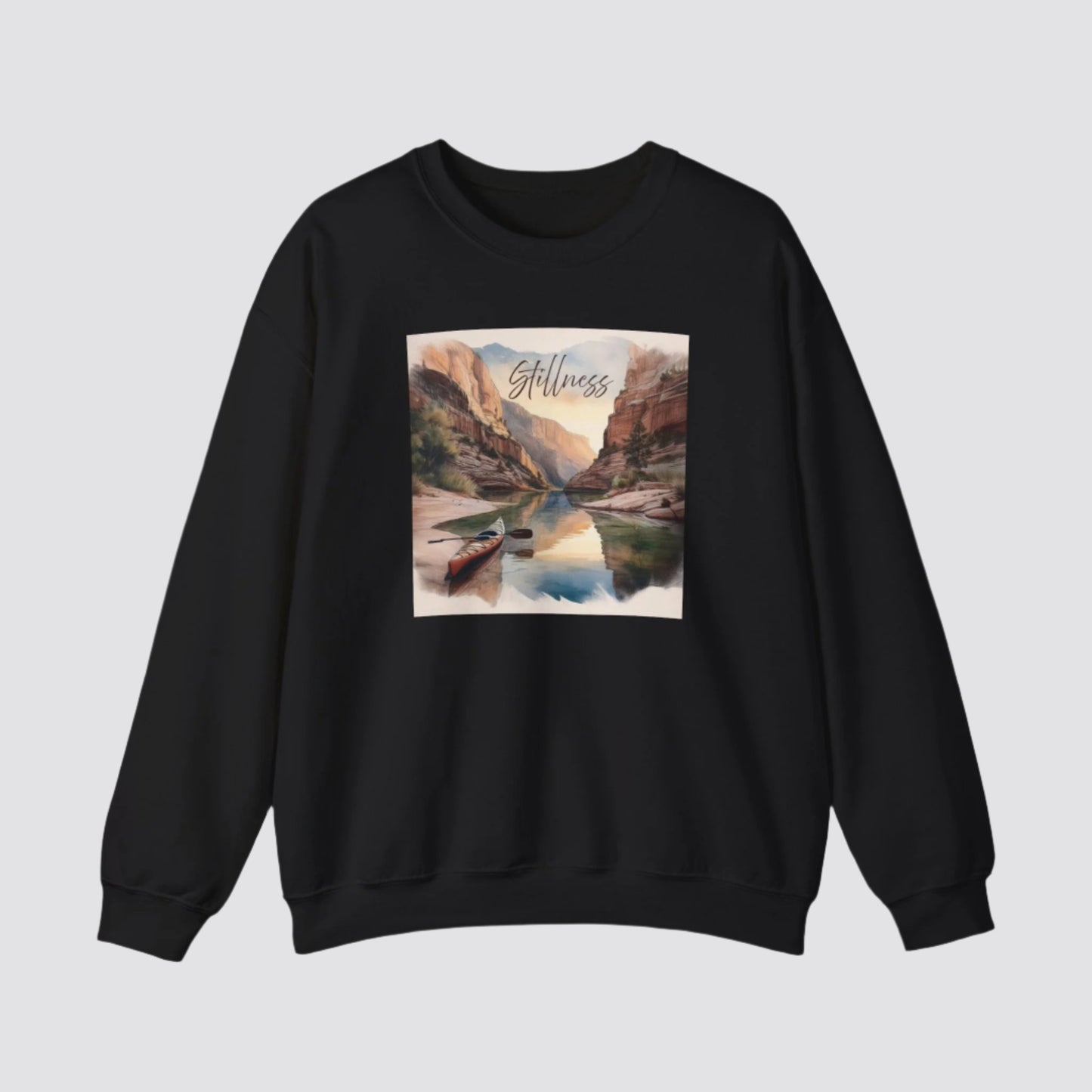 Canyon Kayak Nature-inspired Crewneck Black