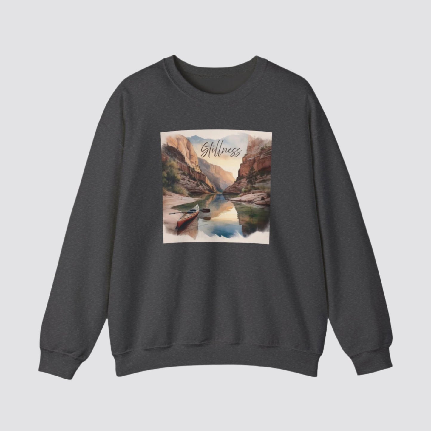 Canyon Kayak Nature-inspired Crewneck Dark Heather