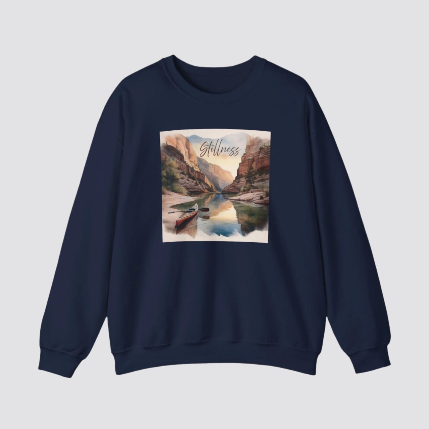 Canyon Kayak Nature-inspired Crewneck Navy