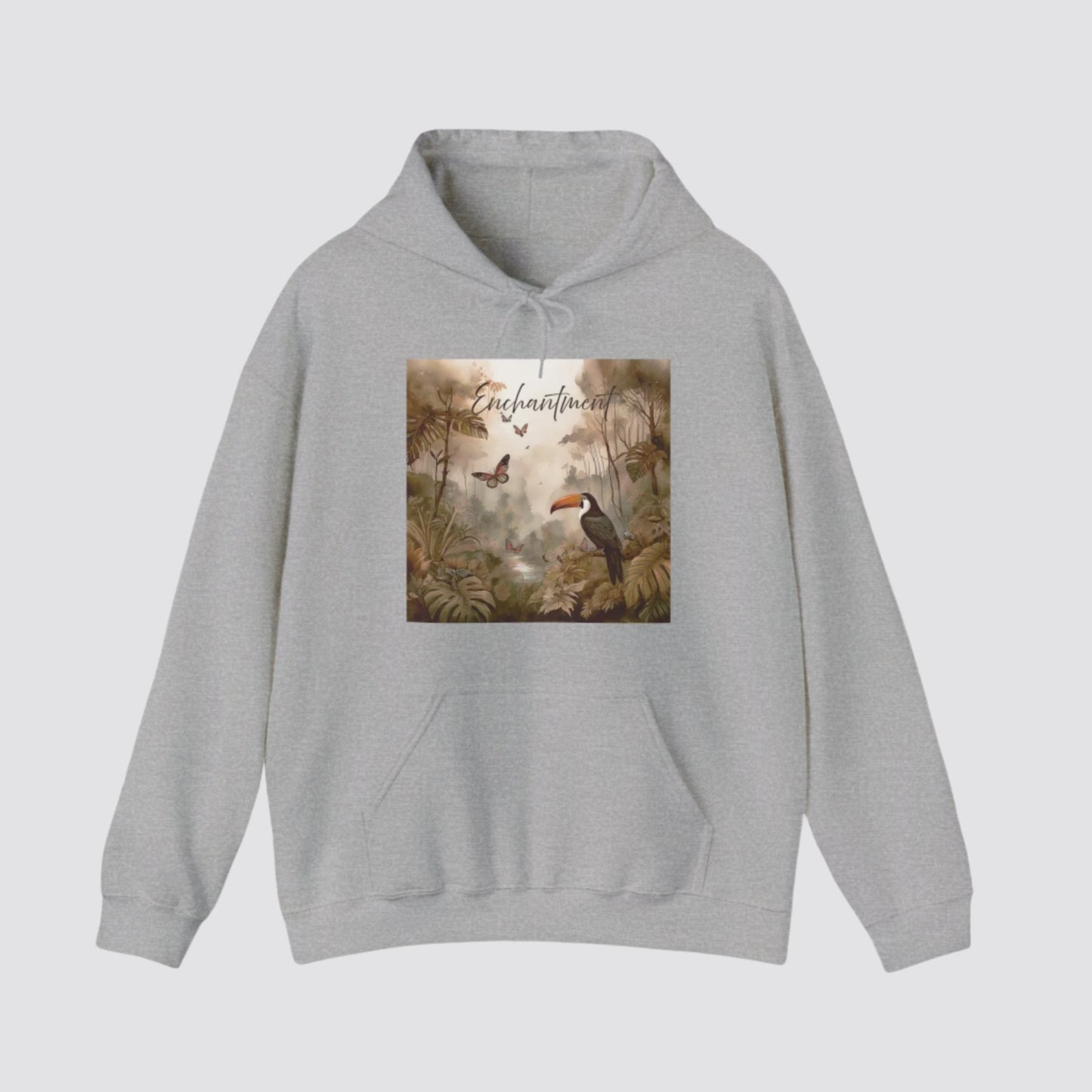 Enchanted Rainforest Nature-inspired Hooded Sport Grey