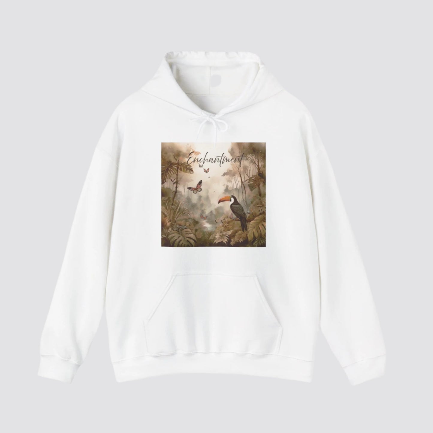 Enchanted Rainforest Nature-inspired Hooded White