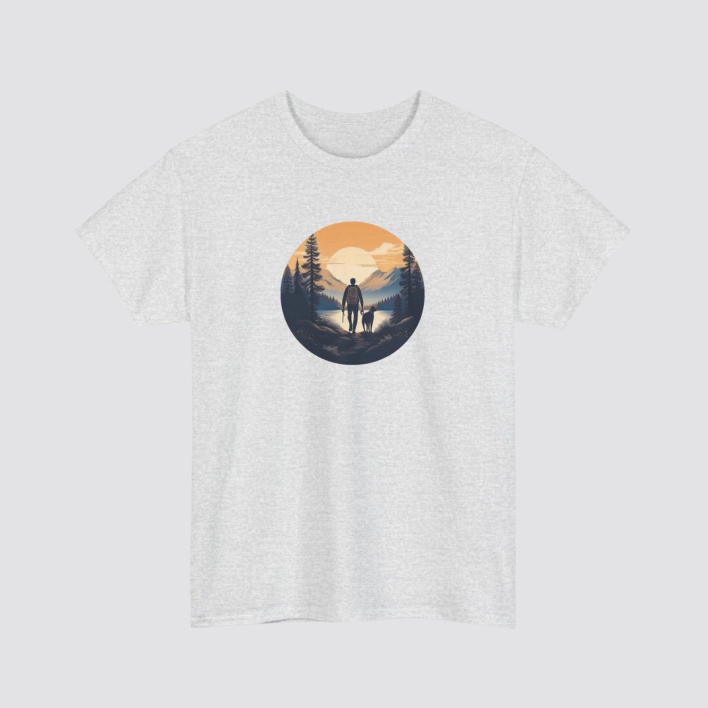 Hiking at Sunset Nature-inspired T-shirt Ash