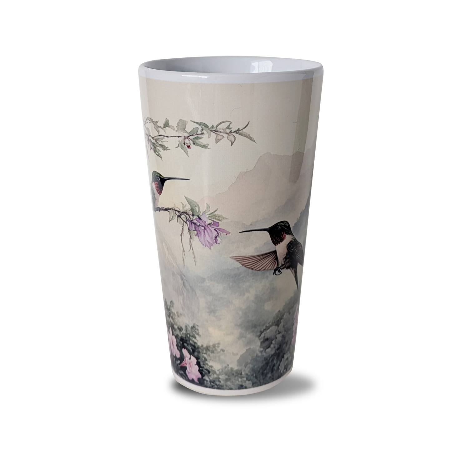 Hummingbird Latte Mug - Front View