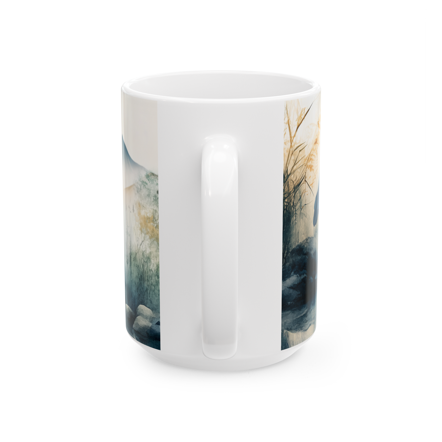 Blue Heron 15 oz Mug & Handmade Gift Box – Perfect Gift for Bird Lovers