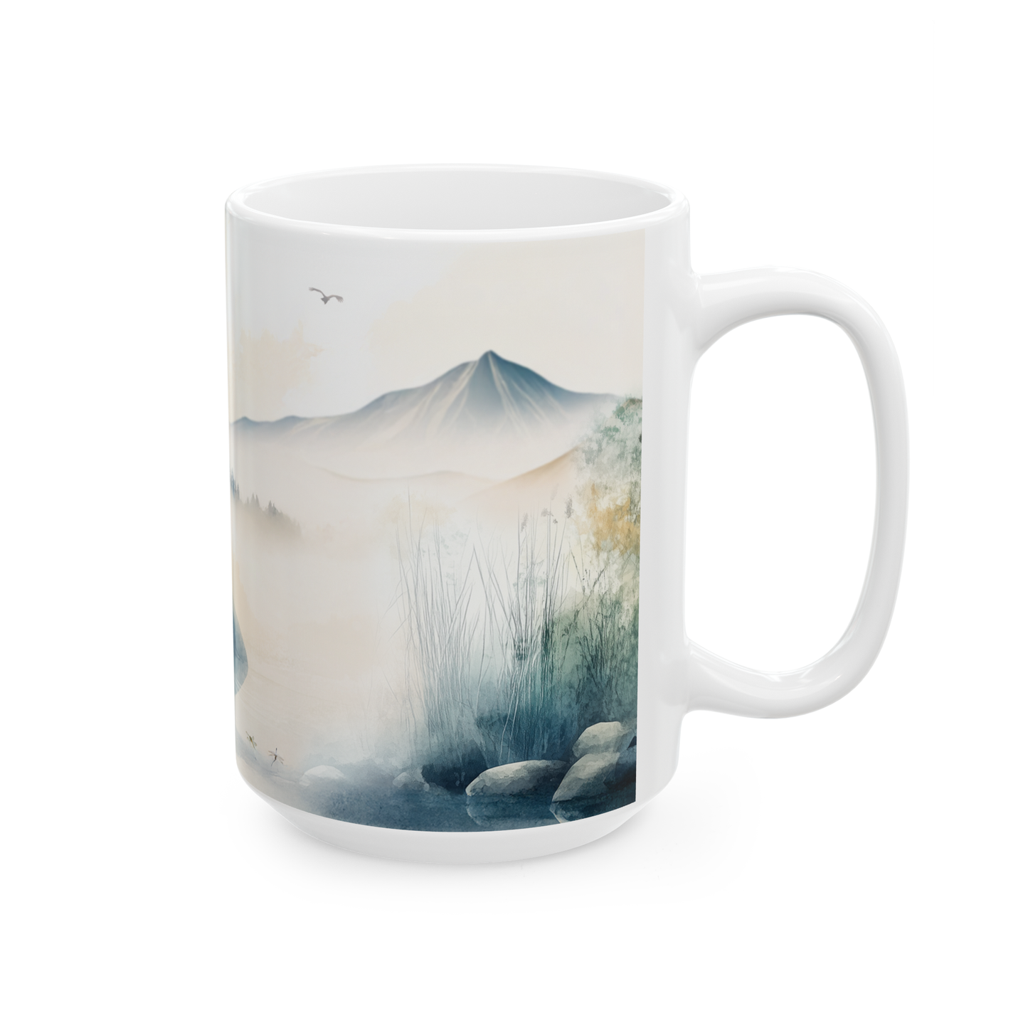 Blue Heron 15 oz Mug & Handmade Gift Box – Perfect Gift for Bird Lovers