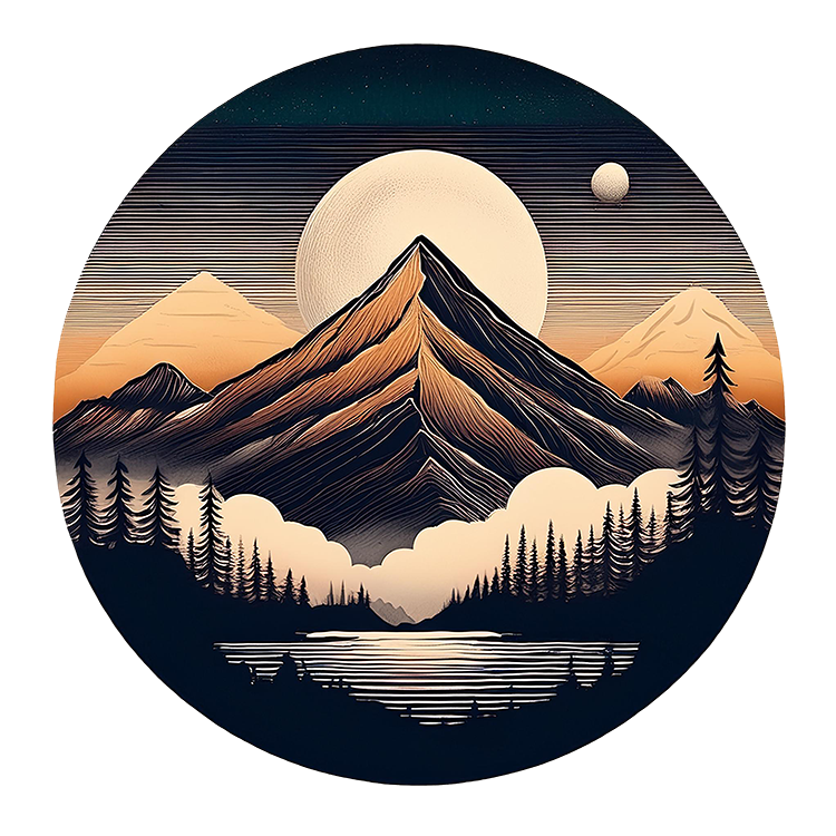Mountain, Forest & Lake Nature-inspired T-shirt - Image