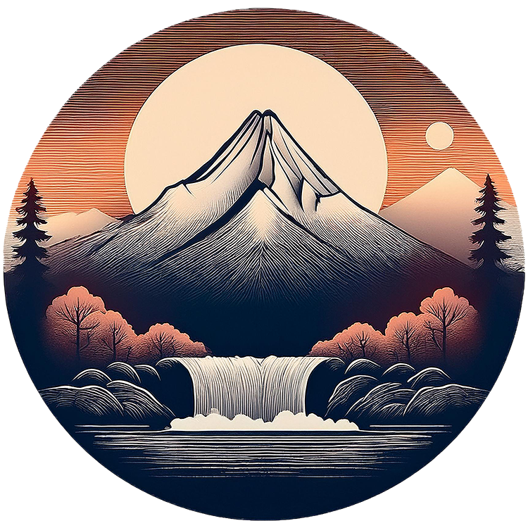 Mountain & Waterfall Nature-inspired - Image
