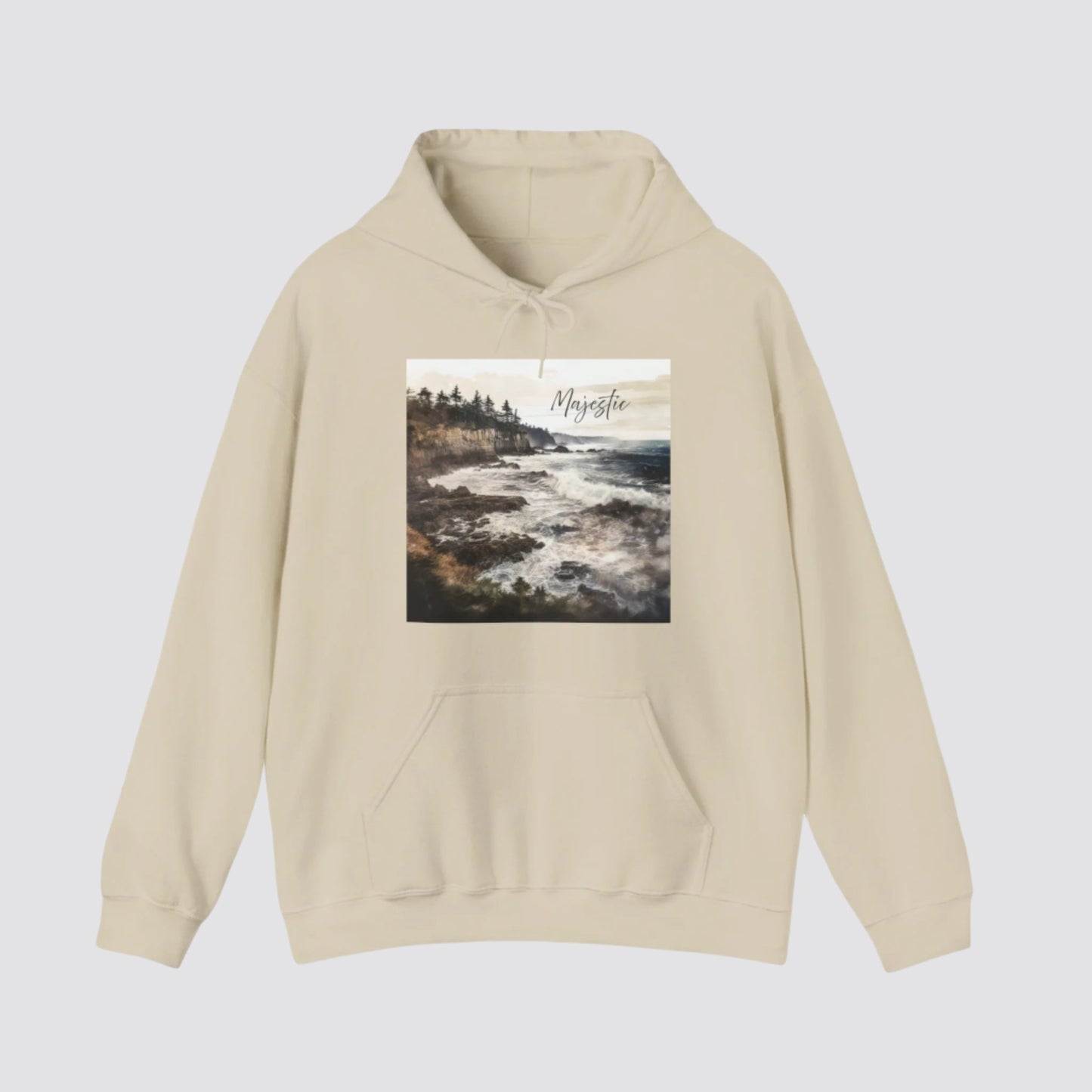 Ocean Wave Majesty Nature-inspired Hooded Sand
