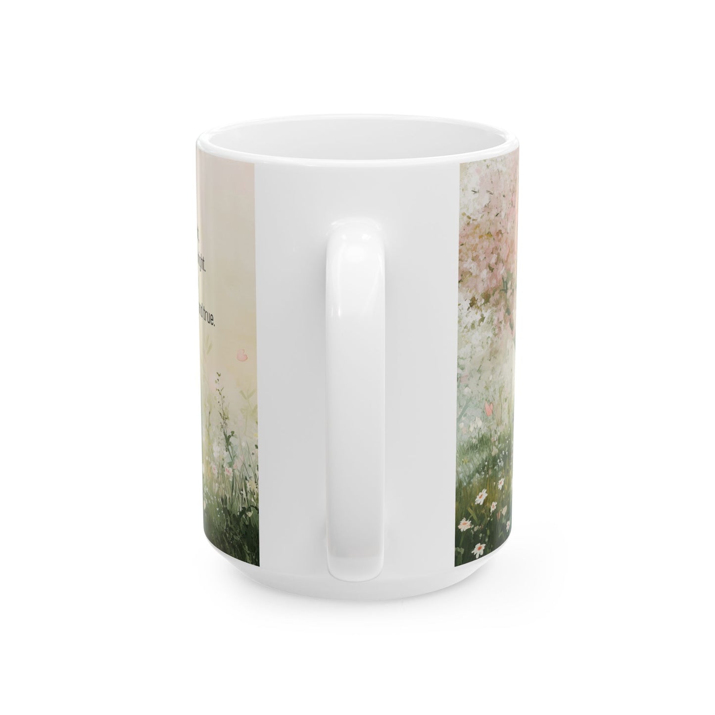 Spring’s Embrace nature-inspired Poetry Mug 15 oz - Back