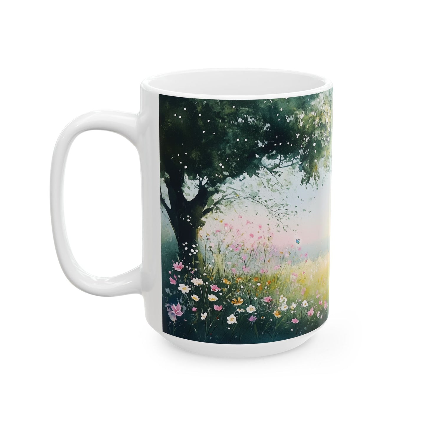 Summer’s Hush nature-inspired Poetry Mug 15 oz