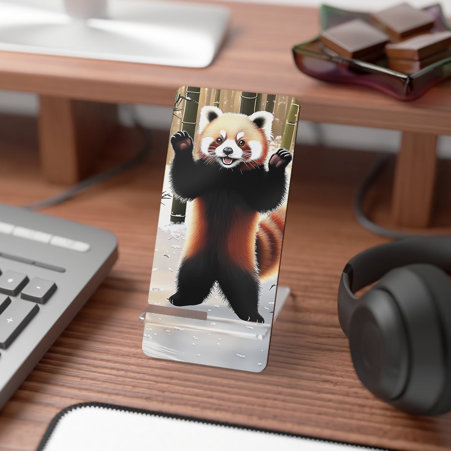 Playful Red Panda Stand for Smartphones
