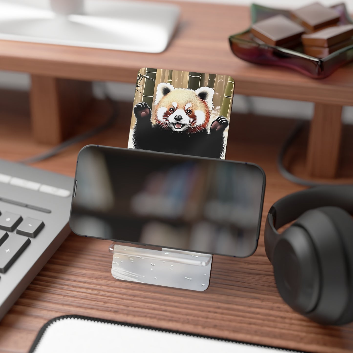 Playful Red Panda Stand for Smartphones