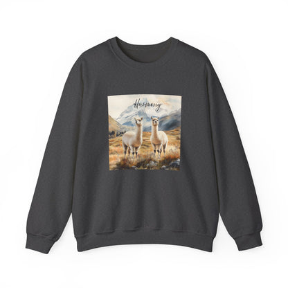 Alpaca Harmony Nature-inspired Crewneck Dark Heather