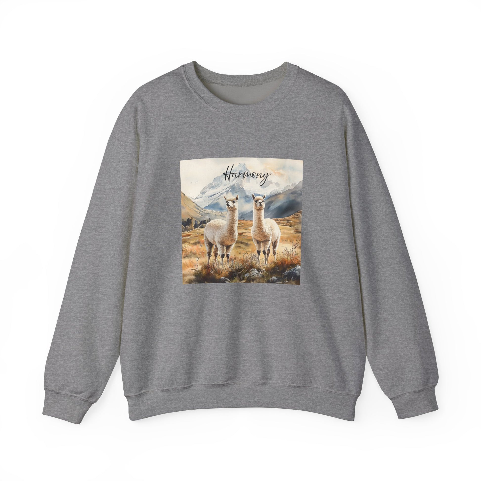 Alpaca Harmony Nature-inspired Crewneck Graphite Heather