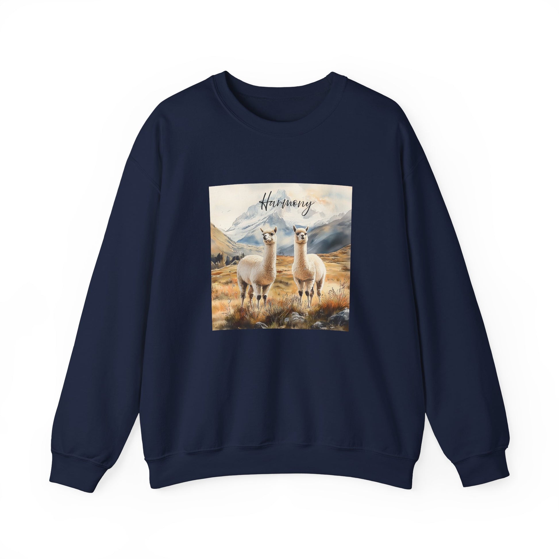 Alpaca Harmony Nature-inspired Crewneck Navy