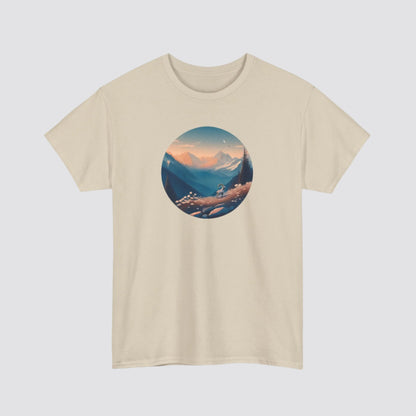 Alpine Mountain Goat Nature-inspired T-shirt Sand