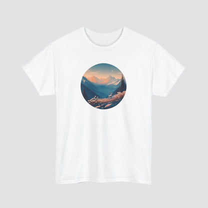 Alpine Mountain Goat Nature-inspired T-shirt White