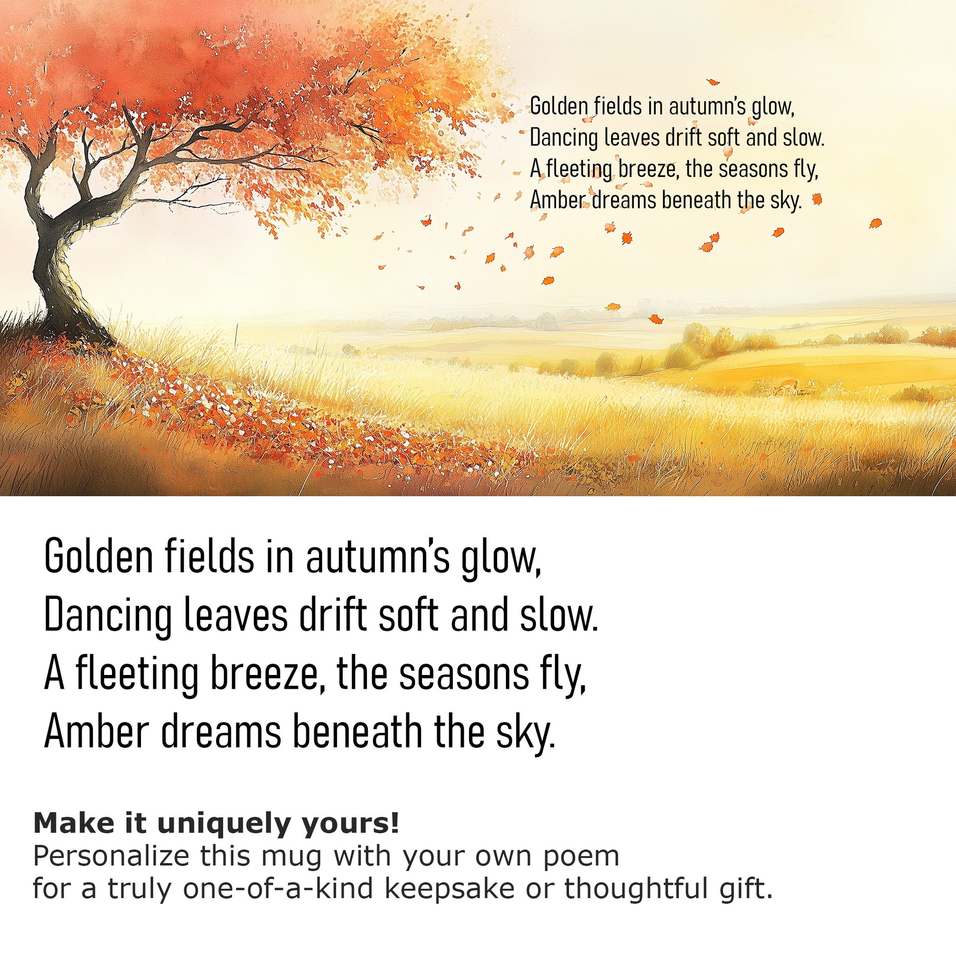 Amber's Dreams nature-inspired Poetry Mug 15 oz - Poem