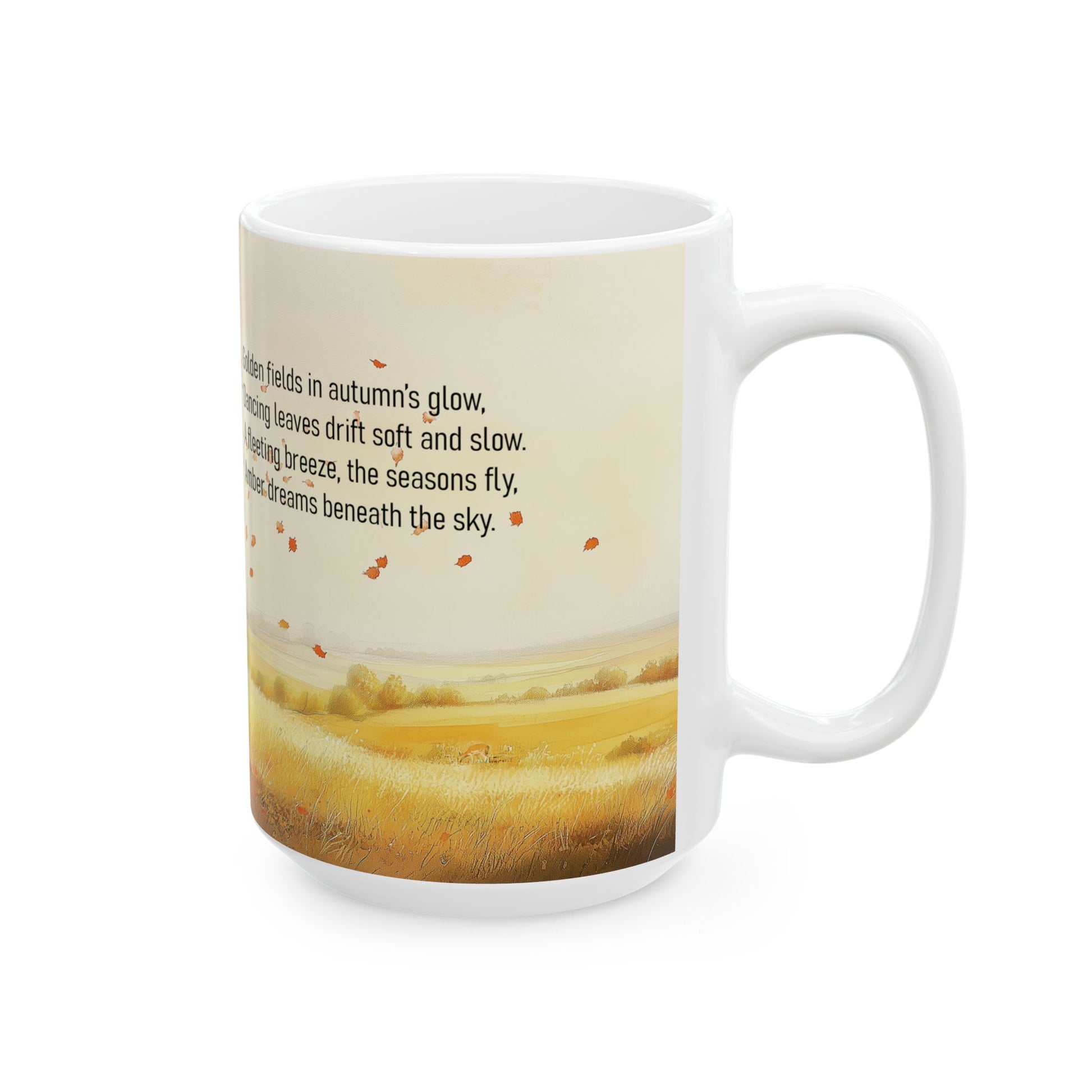 Amber's Dreams nature-inspired Poetry Mug 15 oz - Right