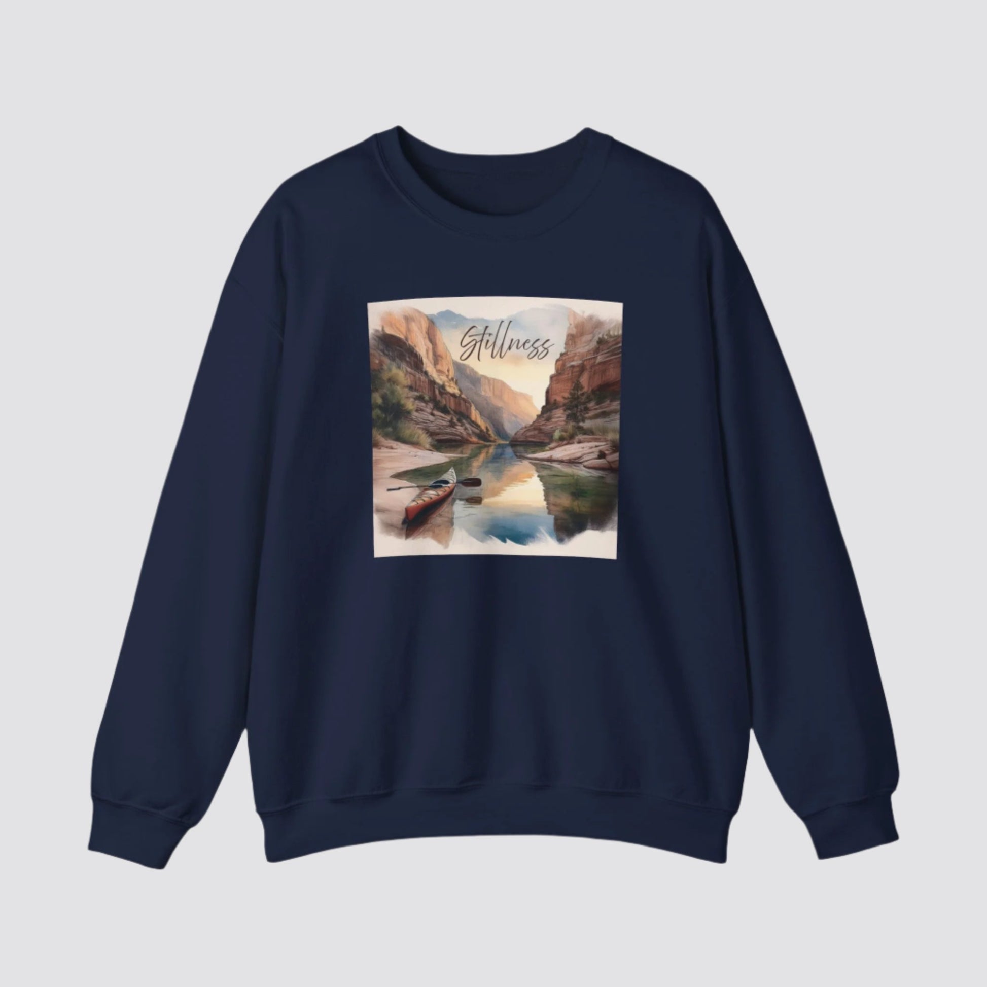 Canyon Kayak Nature-inspired Crewneck Navy