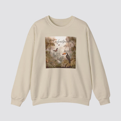 Enchanted Rainforest Nature-inspired Crewneck Sand
