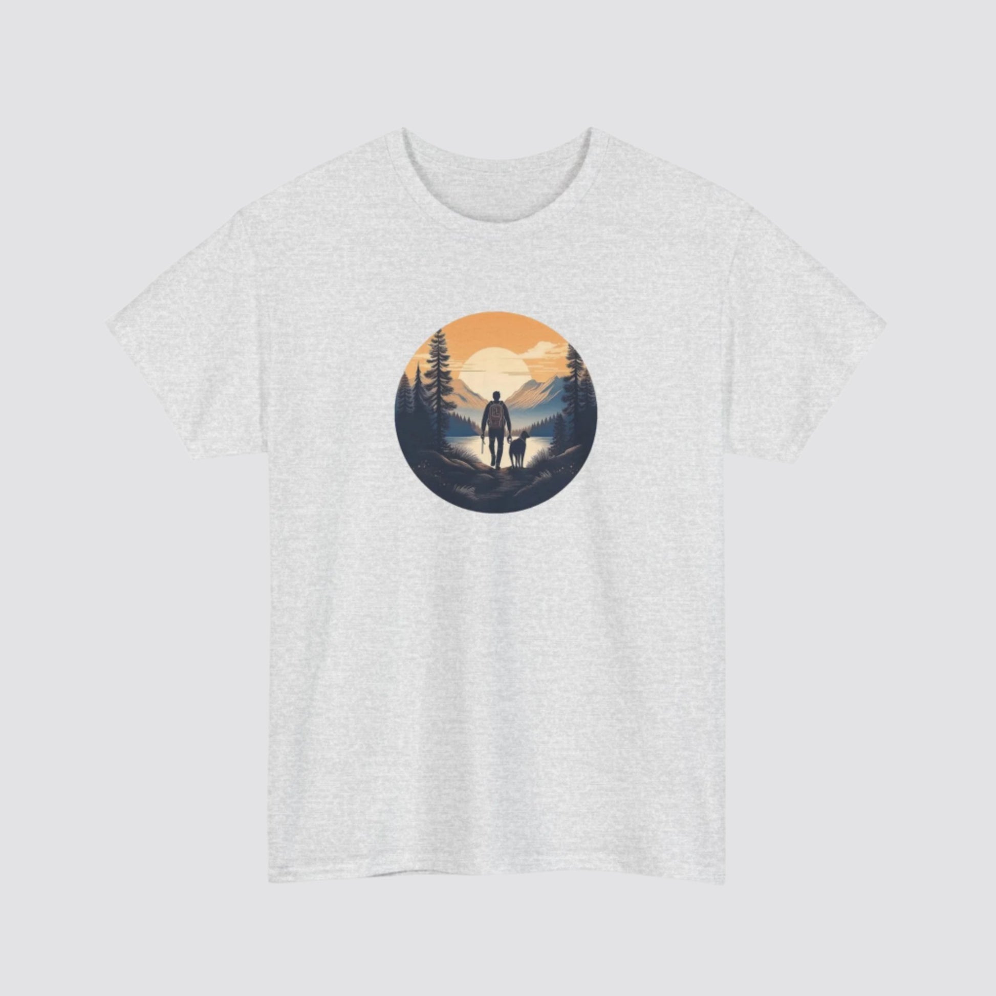 Hiking at Sunset Nature-inspired T-shirt Ash