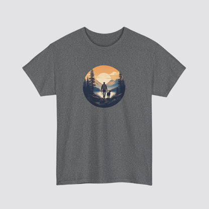 Hiking at Sunset Nature-inspired T-shirt Graphite Heather