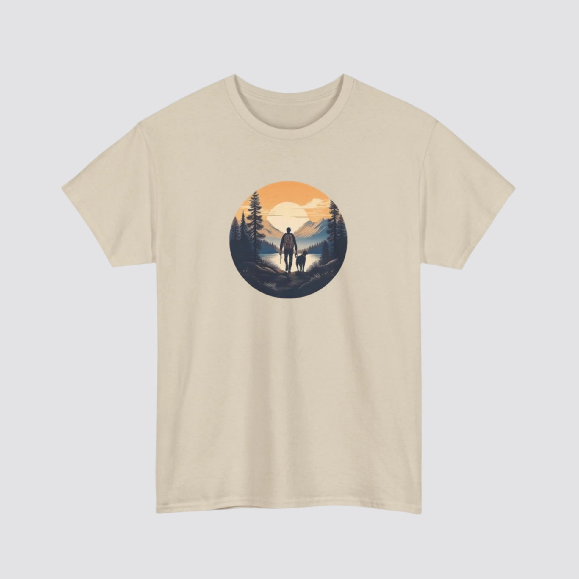 Hiking at Sunset Nature-inspired T-shirt Sand