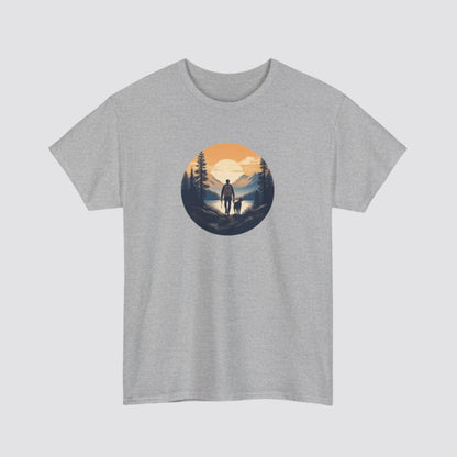 Hiking at Sunset Nature-inspired T-shirt Sport Grey