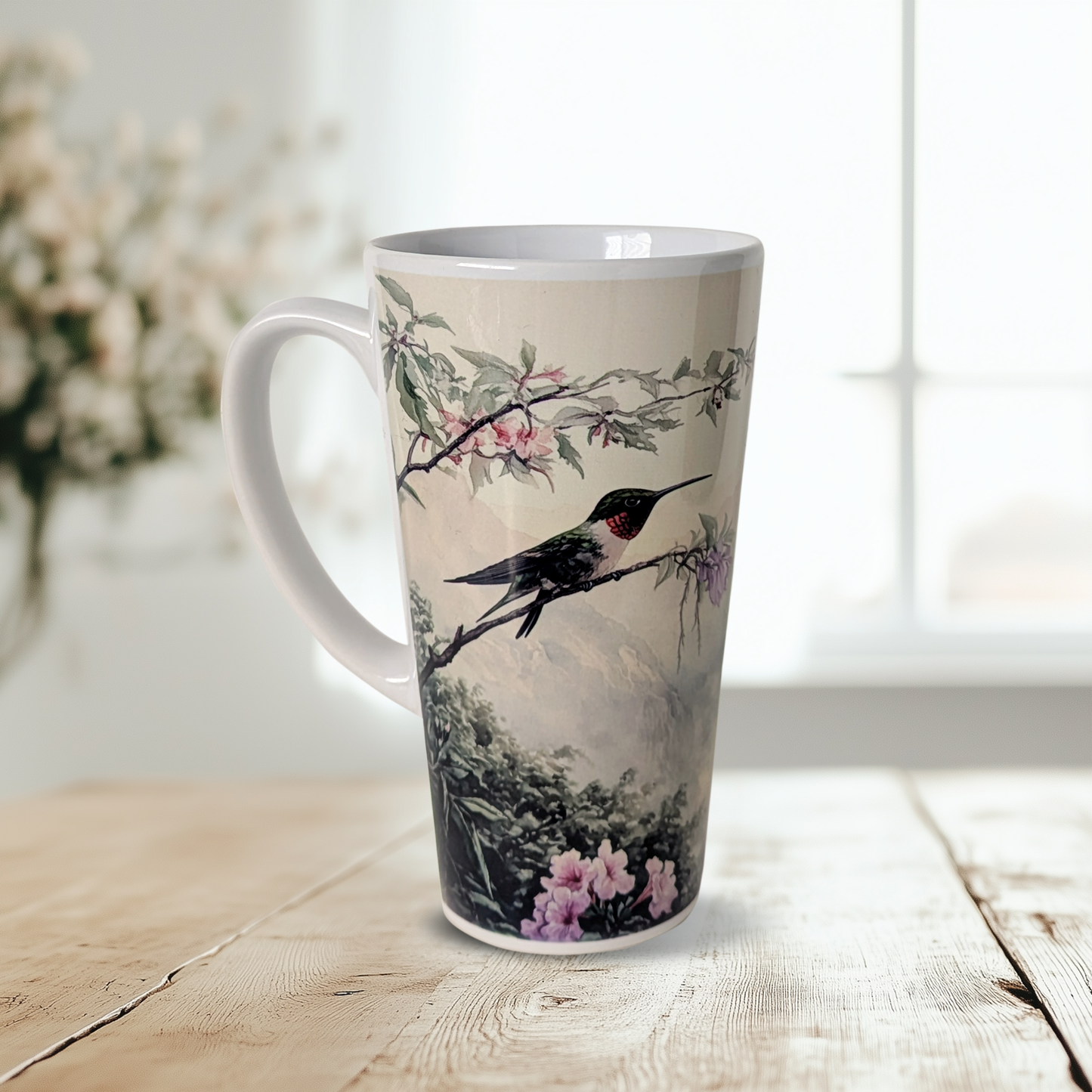 Hummingbird 17 oz. Latte Mug - Perfect Gift for Bird Lovers