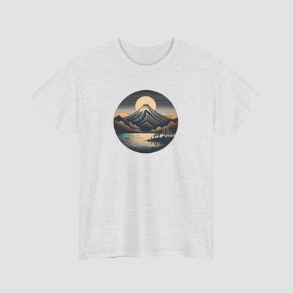 Mountain & Lake Nature-inspired T-shirt Ash