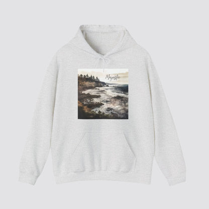 Ocean Wave Majesty Nature-inspired Hooded Ash
