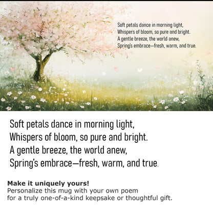 Spring’s Embrace nature-inspired Poetry Mug 15 oz - Poem