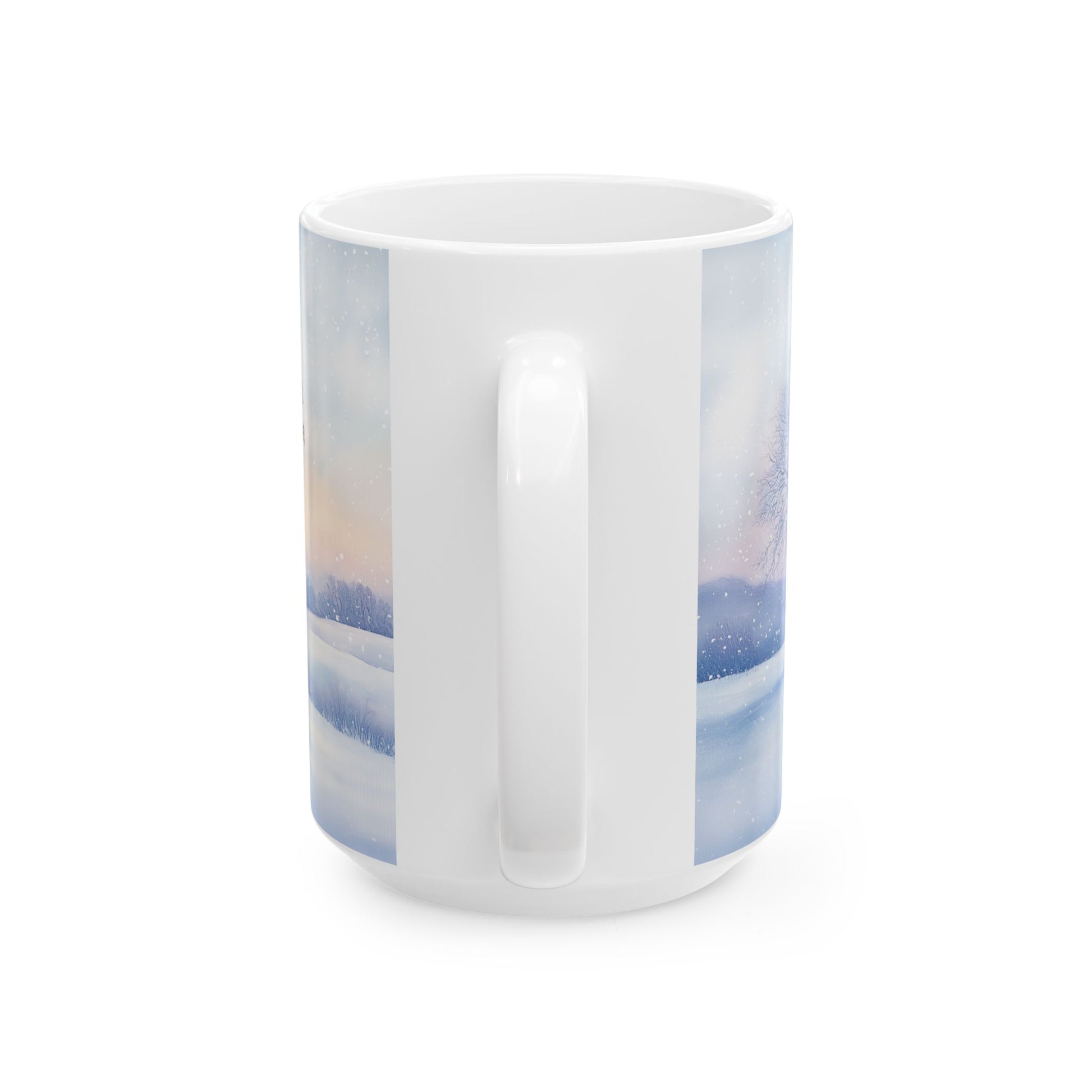 Winter's Dreams Nature-inspired Poetry Mug 15 oz - Back